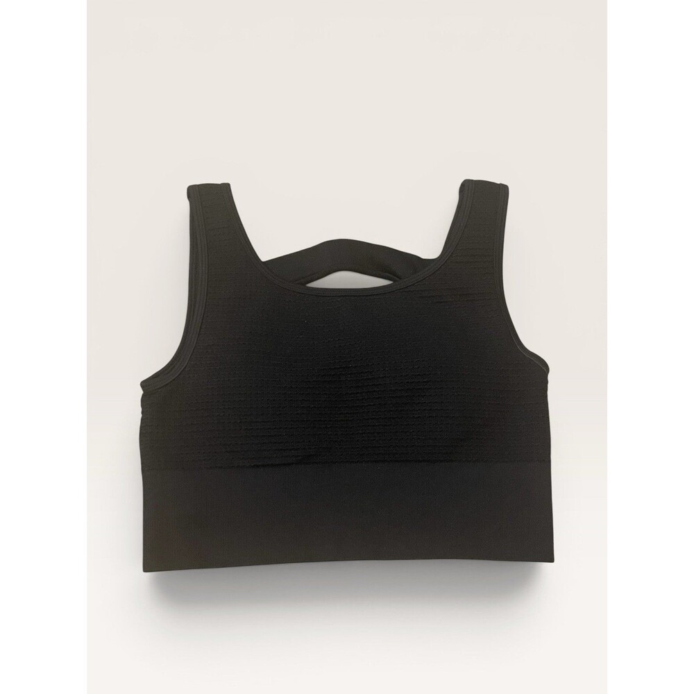 Yogalicious Waffle Seamless Melanie Bra Size Medium Active Sports Bra Black